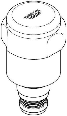 GROHE Oberteil 41816 WAS-Griff DN10 mit Rückflussverhinderer chrom – Fettkammer-Technologie