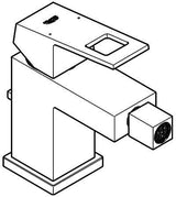 GROHE Eurocube Einhand-Bidetbatterie 23138 mit Zugstangen-Ablaufgarnitur – Chrom, SilkMove, EcoJoy