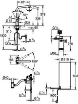 GROHE Red Duo Spültisch-Einhandmischer L-Auslauf mit Boiler und Filter – kochendes Wasser