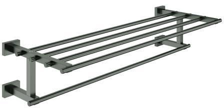 GROHE Essentials Cube Multi-Badetuchhalter 600 mm Chrom – 4 Handtuchhalter + Ablage