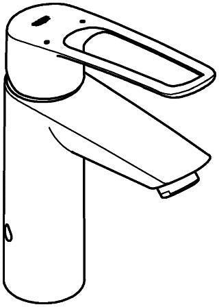 GROHE Eurosmart Einhand-Waschtischbatterie M-Size mit Verbrühschutz, offener Hebel, Chrom