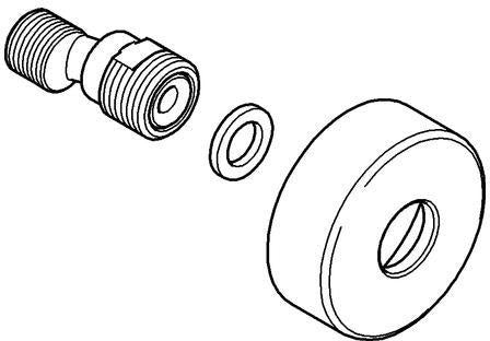 GROHE S-Anschluss 12662 Chrom – 1/2" x 3/4" mit Schalldämpfer und Rosette