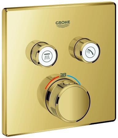 GROHE Grohtherm SmartControl Thermostat 29124 eckig 2 Absperrventile chrom