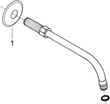 GROHE Relexa Brausearm 218 mm DN15 chrom – Wandmontage mit Rosette