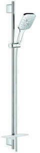 GROHE Rainshower SmartActive 130 Cube Brausestangenset 900 mm mit Ablage, 3 Strahlarten, Chrom