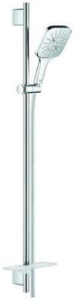 GROHE Rainshower SmartActive 130 Cube Brausestangenset 900 mm mit Ablage, 3 Strahlarten, Chrom