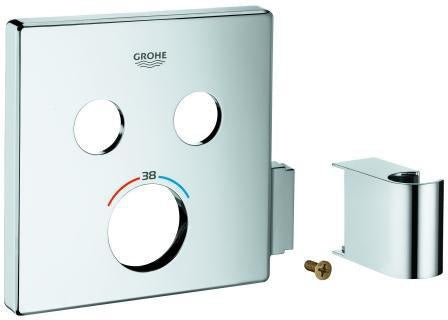 GROHE Rosette 49041 eckig für SmartControl – Chrom, Metall, für Unterputz-Thermostate