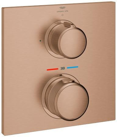 GROHE Allure Unterputz-Thermostat Fertigmontageset 1 Absperrventil cool sunrise gebürstet