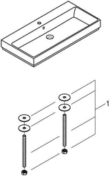 GROHE Cube Keramik Aufsatzwaschtisch 100 cm mit PureGuard und Überlauf – alpinweiß