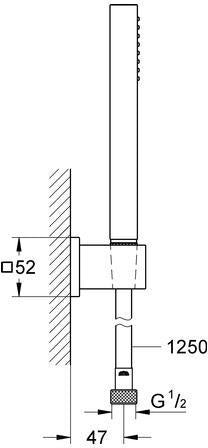 GROHE Euphoria Cube Stick Wandhalterset 1 Strahlart 8,2 l/min Chrom