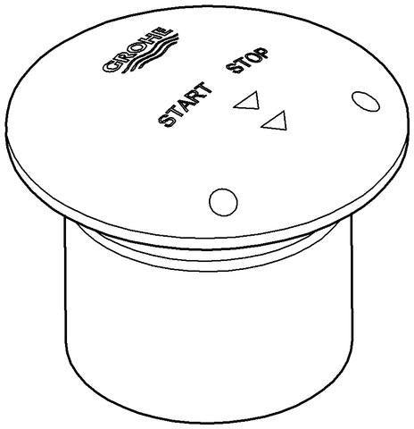 GROHE Betätigungskappe 43088 für Contromix Public/Surf WT/Brause – Chrom