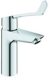 GROHE Eurosmart Professional 120 mm Waschtischarmatur mit langem Hebel und Push-open Ablaufgarnitur, Chrom