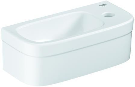 GROHE Euro Keramik Mini Handwaschbecken 37 cm alpinweiß – wandhängend, 1 Hahnloch
