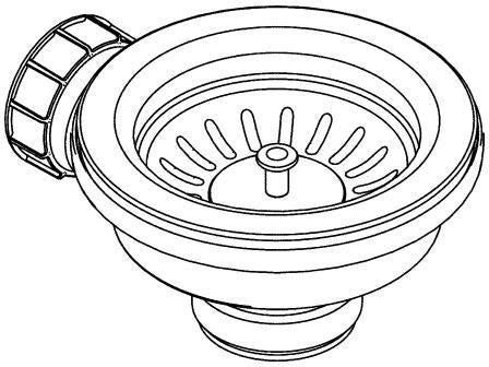 GROHE Ablaufgarnitur 42589_1 für Einbauspülen – Edelstahl mit Stopfen und Siebkorbeinsatz