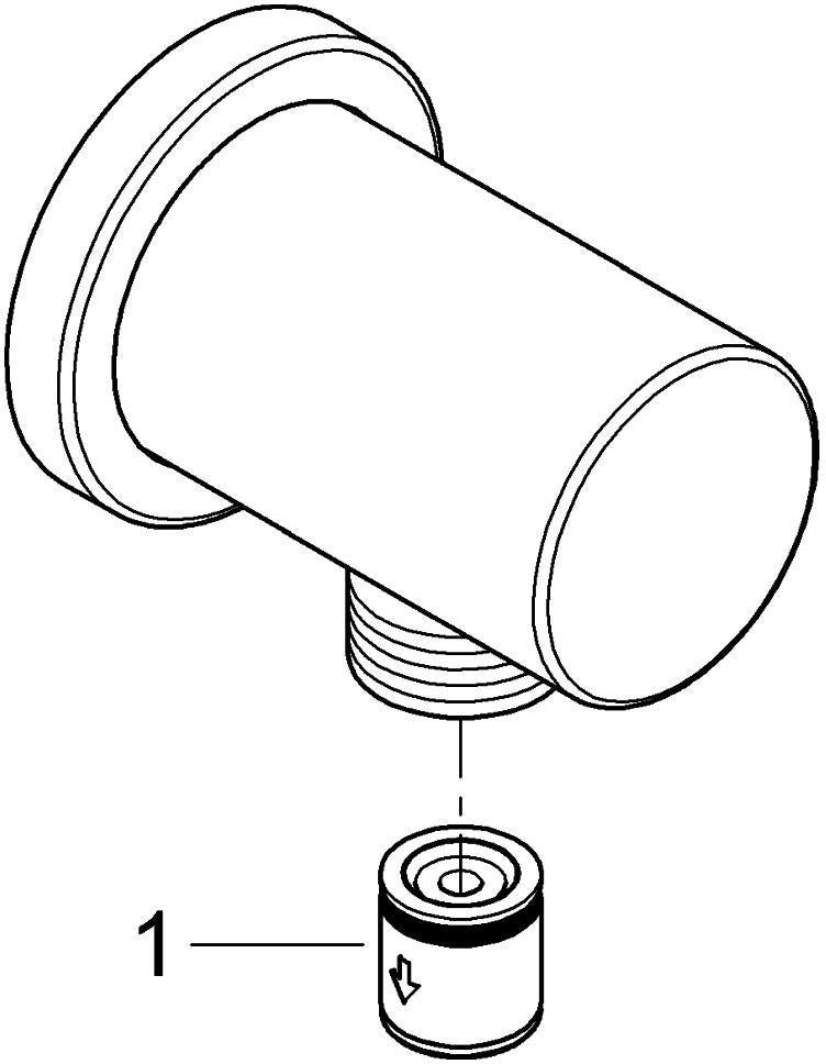 GROHE Rainshower Wandanschlussbogen 27057 DN 15 Chrom – eigensicher, mit runder Rosette