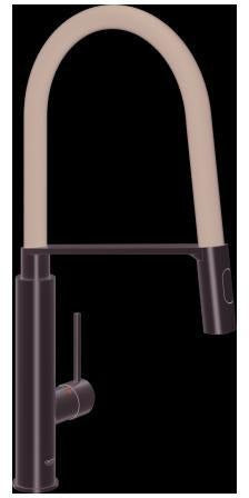 GROHE Concetto Einhand-Spültischbatterie 31491 mit ausziehbarer Profibrause, Chrom – SilkMove & MagneticDocking