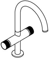 GROHE Atrio Private Collection Waschtisch-Einlochbatterie L-Size mit Knopfbetätigung und EcoJoy in Chrom