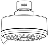 GROHE Tempesta Cosmopolitan 100 Kopfbrause, 4 Strahlarten, EcoJoy 8,5 l/min, chrom