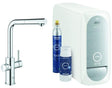 GROHE Blue Home Starter Kit Spültisch-Einhandmischer L-Auslauf mit Filterfunktion und Bluetooth/WIFI