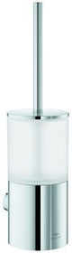GROHE Atrio Toilettenbürstengarnitur – Wandmontage, verchromt, mit Mattglas-Einsatz