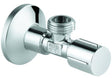 GROHE Eckventil 22041_1 1/2 Zoll x 1/2 Zoll langer Schubschaft chrom – Messing, keramische Oberteil