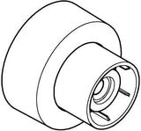 GROHE S-Anschluss 48453 1/2 Zoll x 3/4 Zoll, verstellbar 7,5 mm, Chrom – mit Schalldämpfer & Rosette