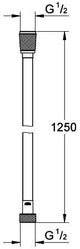 GROHE Silverflex TwistStop Brauseschlauch 1250 mm Chrom – AntiFold knickfest