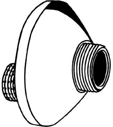 GROHE S-Anschluss 12001 – Verstellbar 7,5 mm, 1/2" x 3/4", Chrom