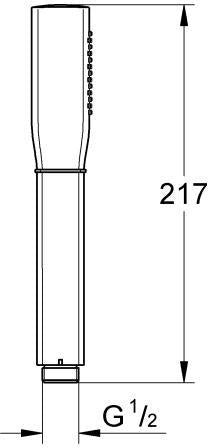 GROHE Grandera Stick Handbrause 1 Strahlart 6,6 l/min Chrom – Metall, DreamSpray, SpeedClean
