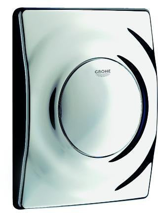 GROHE Urinal-Betätigung Surf 37018 mit Druckknopfbetätigung in Chrom – 116 x 144 mm