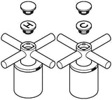 GROHE Atrio Kreuzgriffe 14217 – 1 Paar, Chrom, LongLife Oberfläche, H/C-Markierung