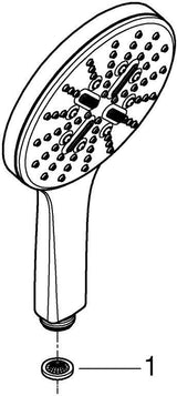 GROHE Rainshower SmartActive 130 Handbrause mit 3 Strahlarten und SmartTip in Chrom
