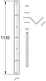 GROHE Eckmontageset Rapid SL für WC, Bidet, Waschtisch und Urinal – Stahl, Eckmontage