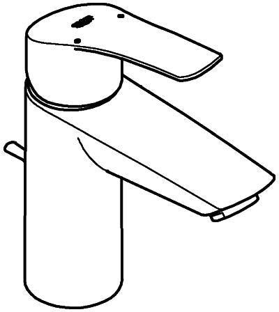 GROHE Eurosmart Standard Einhand-Waschtischbatterie S-Size Chrom mit SilkMove und EcoJoy