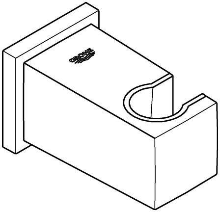 GROHE Euphoria Cube Wandanschlussbogen 26370 mit Wandbrausehalter, Chrom
