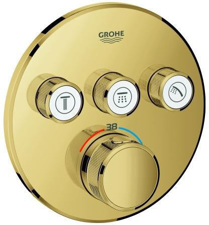 GROHE Grohtherm SmartControl Unterputz-Thermostat 3 Ventile hard graphite