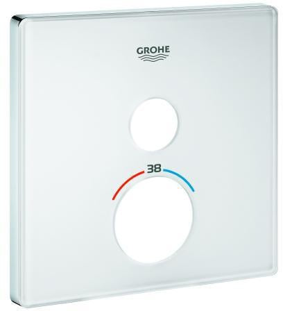 GROHE Rosette 49038 eckig für SmartControl moon white – Wandrosette mit Acrylglas-Abdeckung