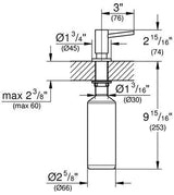 GROHE Cosmopolitan Seifenspender 500 ml – hard graphite, Wandmontage, für Flüssigseife