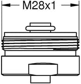 GROHE Mousseur 64374 Strahlregler mit Außengewinde M 28 x 1 und Dual-Strahl