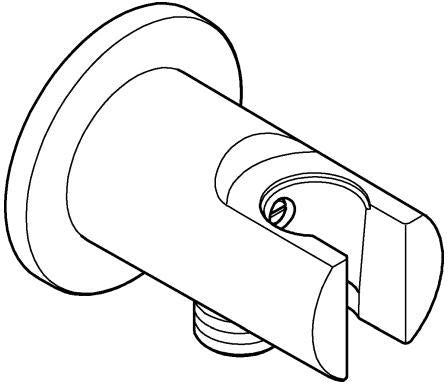 GROHE Tempesta Wandanschlussbogen 1/2 Zoll mit Brausehalter und Rosette in Chrom