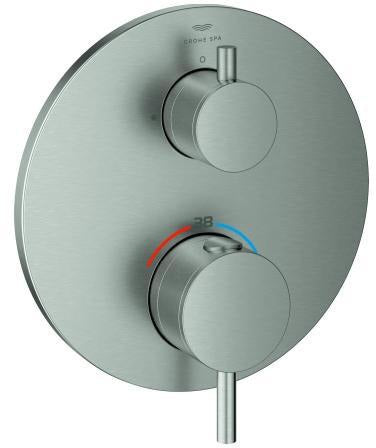 GROHE Atrio Thermostat-Brausebatterie 24357 FMS mit 1 Absperrventil, Chrom