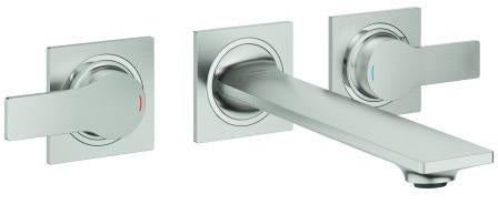 GROHE Allure 3-Loch-Waschtischbatterie Fertigmontageset cool sunrise gebürstet