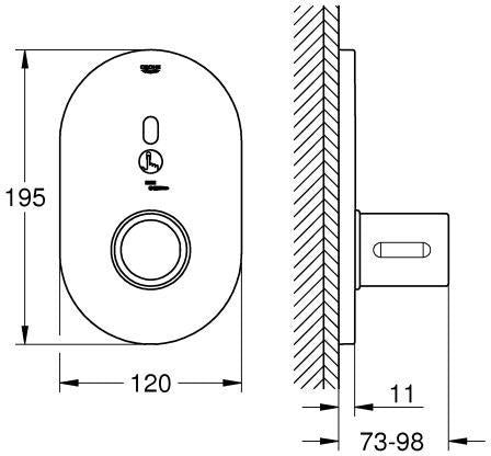 GROHE Eurosmart CE Special Infrarot-Brausethermostat 36456 FMS für 36458/36459 Chrom