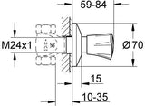 GROHE Costa Unterputzventil Oberbau, Einbautiefe 10–35 mm, abschließbar, chrom
