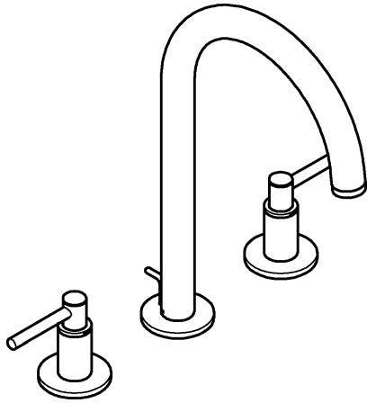 GROHE Atrio 3-Loch-Waschtischbatterie mit schwenkbarem Bogenauslauf und EcoJoy in Chrom