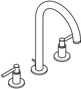 GROHE Atrio 3-Loch-Waschtischbatterie mit schwenkbarem Bogenauslauf und EcoJoy in Chrom