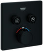 GROHE Grohtherm SmartControl Thermostat 2 Absperrventile eckig phantom black