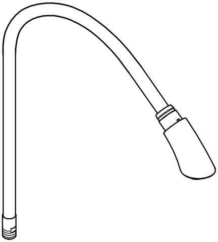 GROHE Auslaufbrause 46576 für K4 Einhandmischer – Chrom, EasyDock, inkl. Gewicht