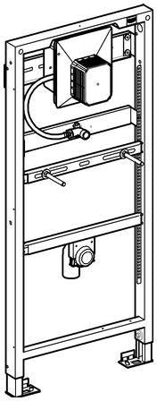 GROHE UR-Element Rapid SL 38786_1 mit Rapido U Spüleinheit – Vorwand-Urinal-Element für manuelle oder Infrarot-Bedienung