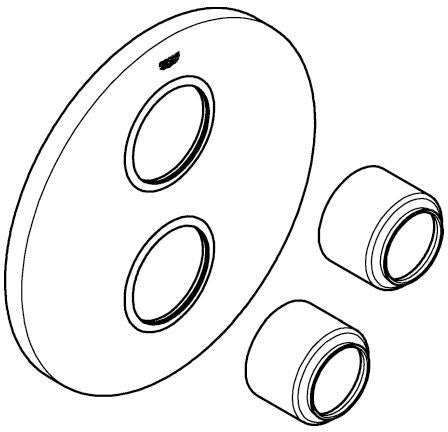 GROHE Rosette 47797 in Chrom – 205 mm Außendurchmesser für Armaturen